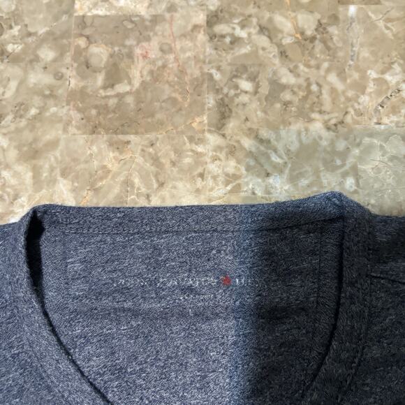 John Varvatos Shirt Mens Large Blue Henley Long Sleeve Snap Soft Preppy - Picture 5 of 8